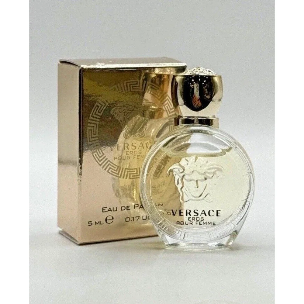 VERSACE EROS POUR FEMME 5ML COLLECTIBLE MINI EDP SPLASH PERFUME (NEW IN BOX) - Picture 1 of 1